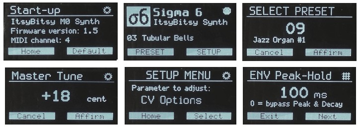 UI screens x6